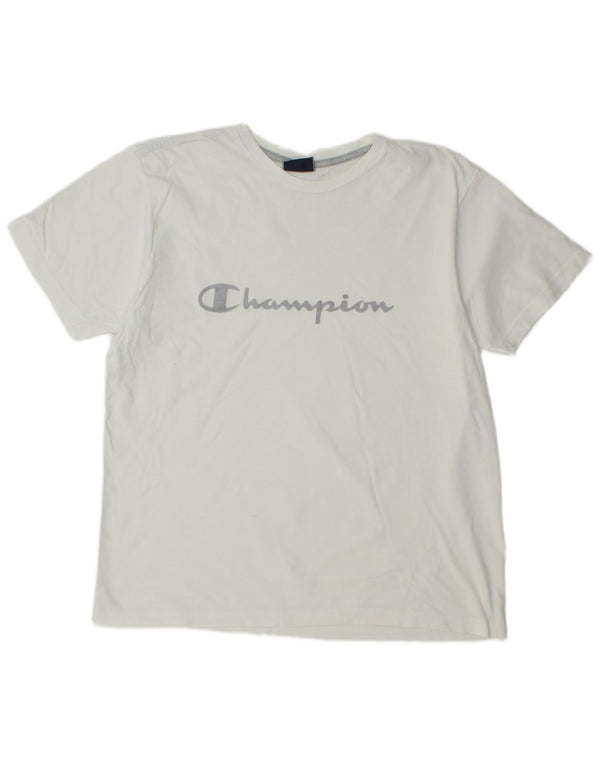 T-shirt grafica da uomo Champion Top grande bianca