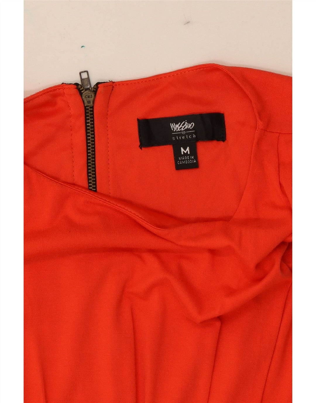 MOSSIMO Womens Sleeveless A-Line Dress UK 14 Medium Orange Rayon Vintage Mossimo and Second-Hand Mossimo from Messina Hembry 