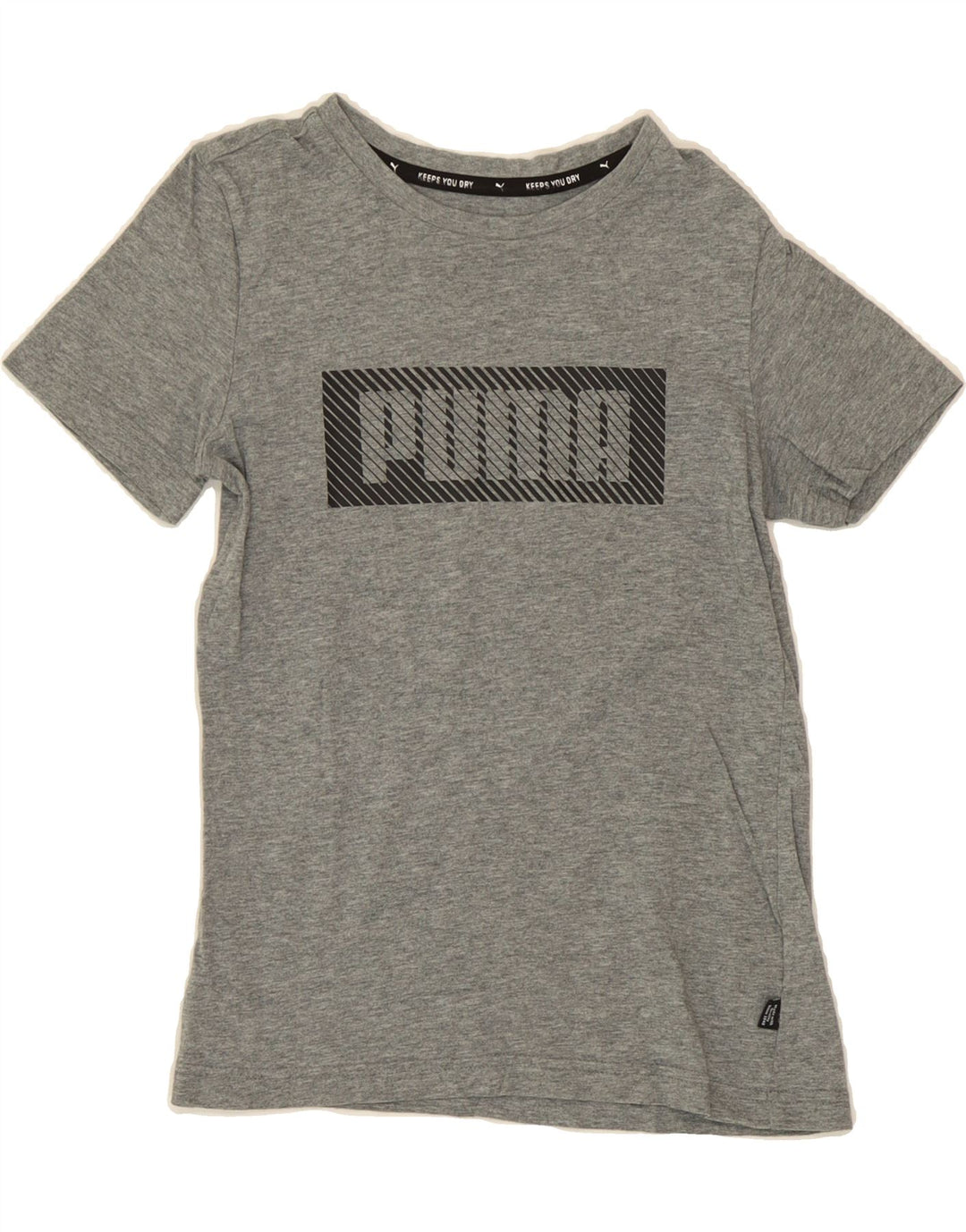 PUMA Boys Graphic T-Shirt Top 9-10 Years Grey Cotton Vintage Puma and Second-Hand Puma from Messina Hembry 