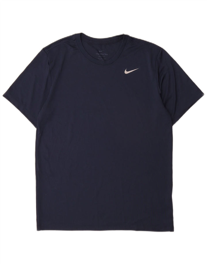 T-shirt Nike Dri Fit da uomo, media, in poliestere blu navy medio