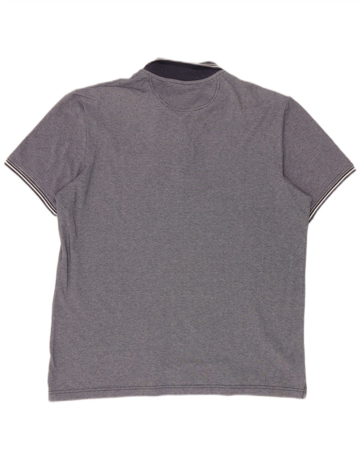 Polo da uomo Champion color block medio blu navy