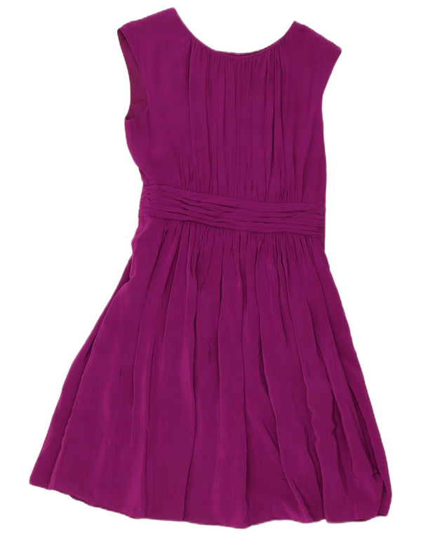 Abito a trapezio senza maniche da donna Boden UK 8 piccolo viscosa viola