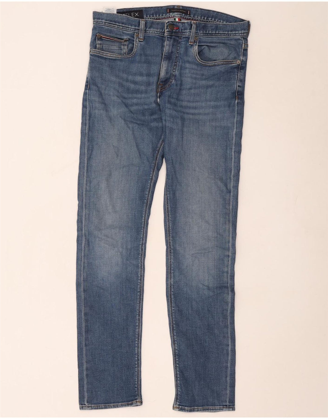 Jeans slim da uomo Tommy Hilfiger W34 L31 cotone blu