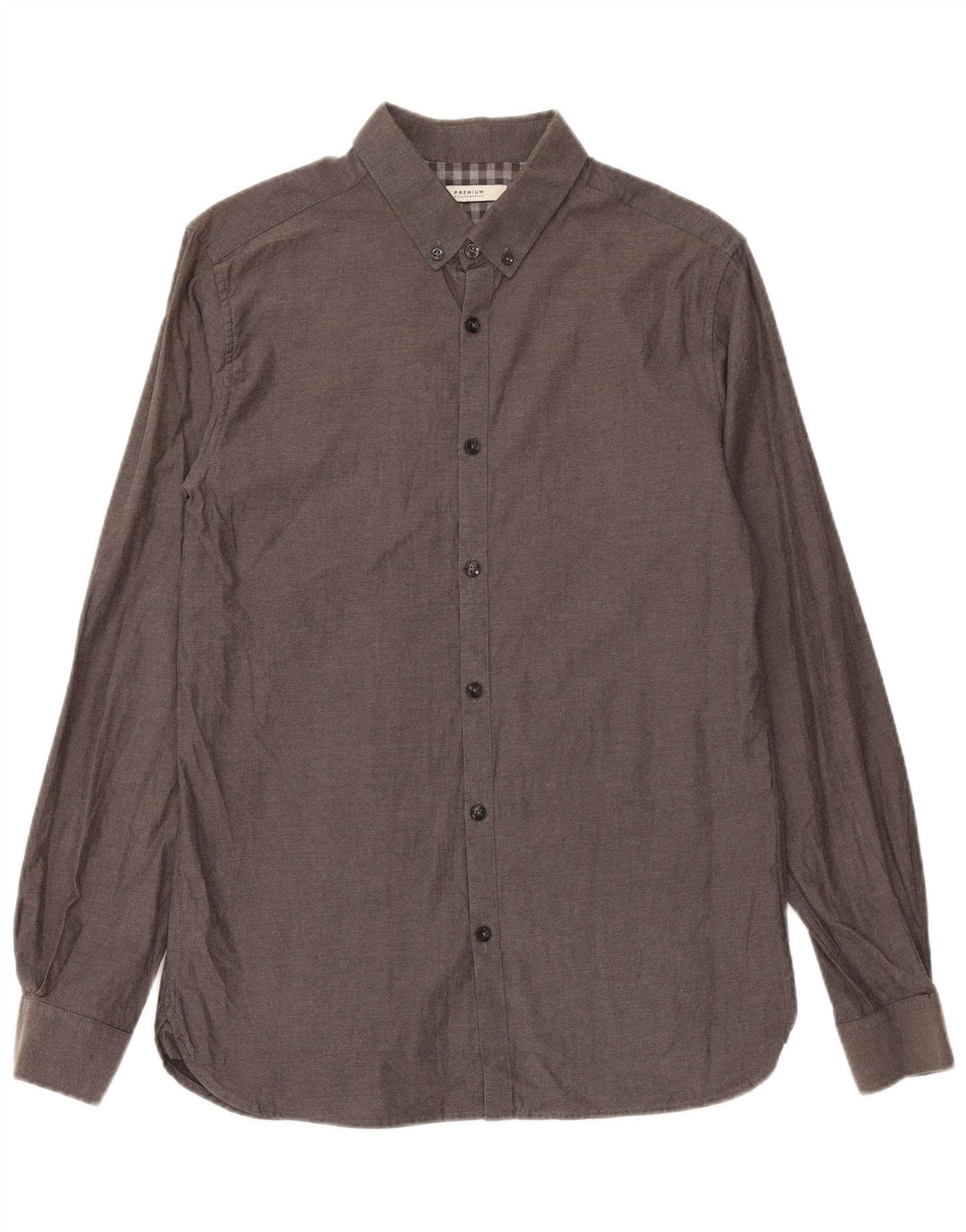 JACK & JONES Mens Shirt Medium Grey Cotton