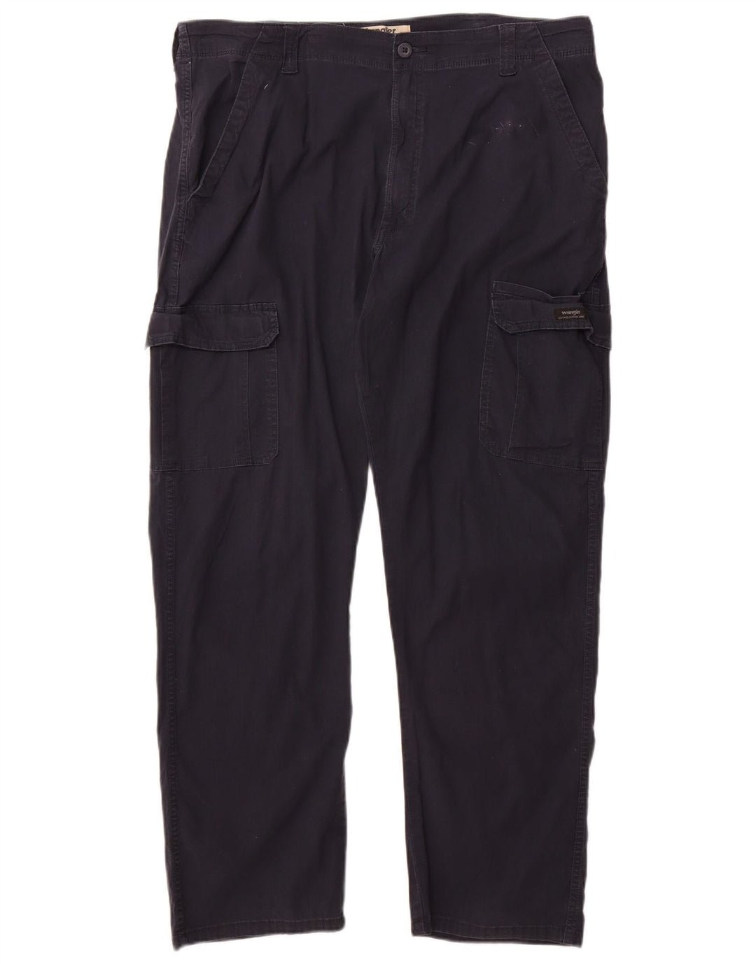 Pantaloni cargo dritti da uomo Wrangler W38 L32 cotone blu navy