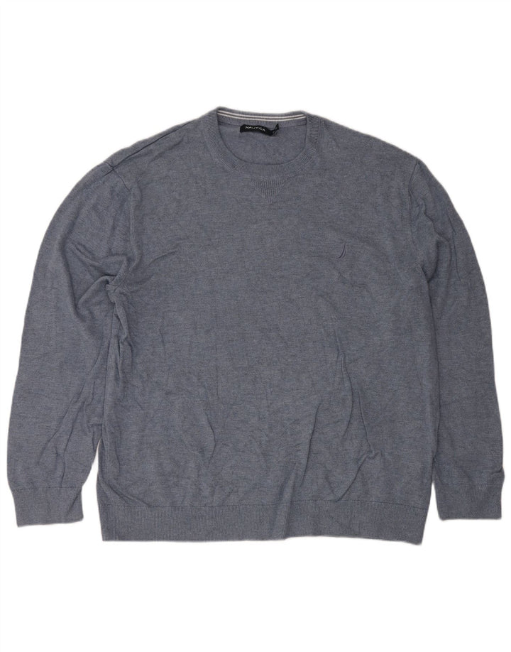 Maglione maglione girocollo da uomo Nautica 2XL cotone blu