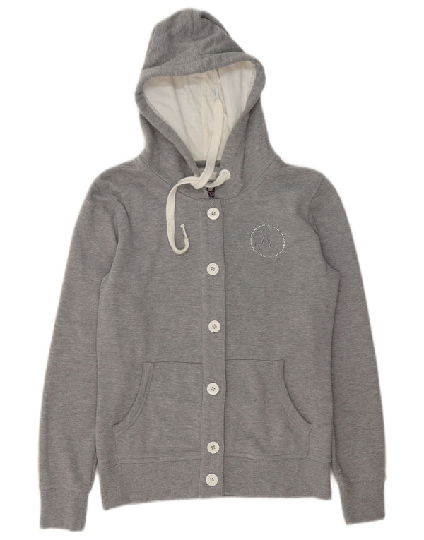Best Company Womens Hooded Tracksuit Top Jacket UK 10 Small Grey Flecked