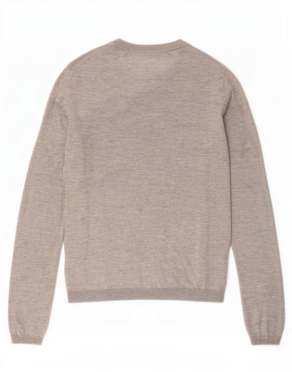 Maglione maglione girocollo da donna Zara UK 14 Grigio medio