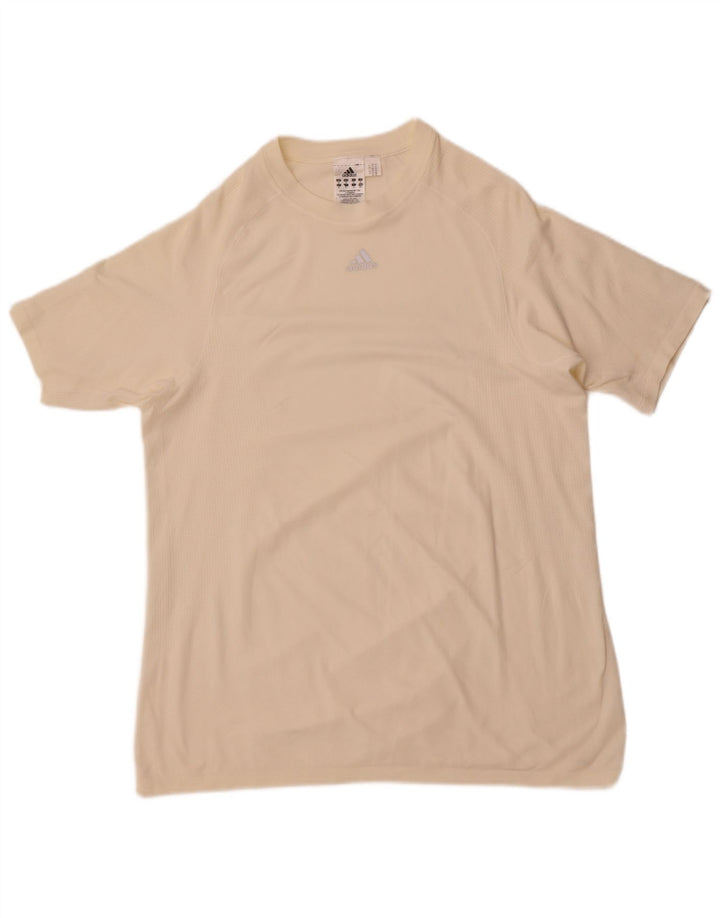 T-shirt Adidas da uomo Top media in nylon bianco