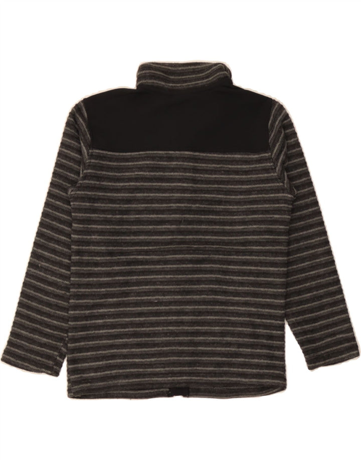 REEBOK Boys Tracksuit Top Jacket 11-12 Years Small Grey Striped Polyester Vintage Reebok and Second-Hand Reebok from Messina Hembry 