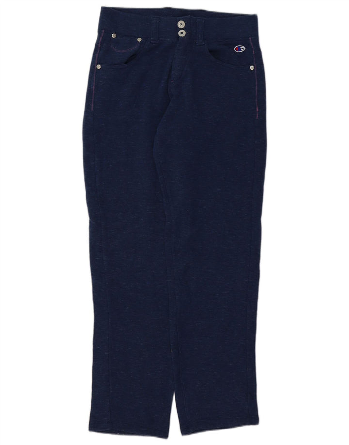 Pantaloni casual Heritage da donna CHAMPION piccoli W26 L29 blu navy screziati