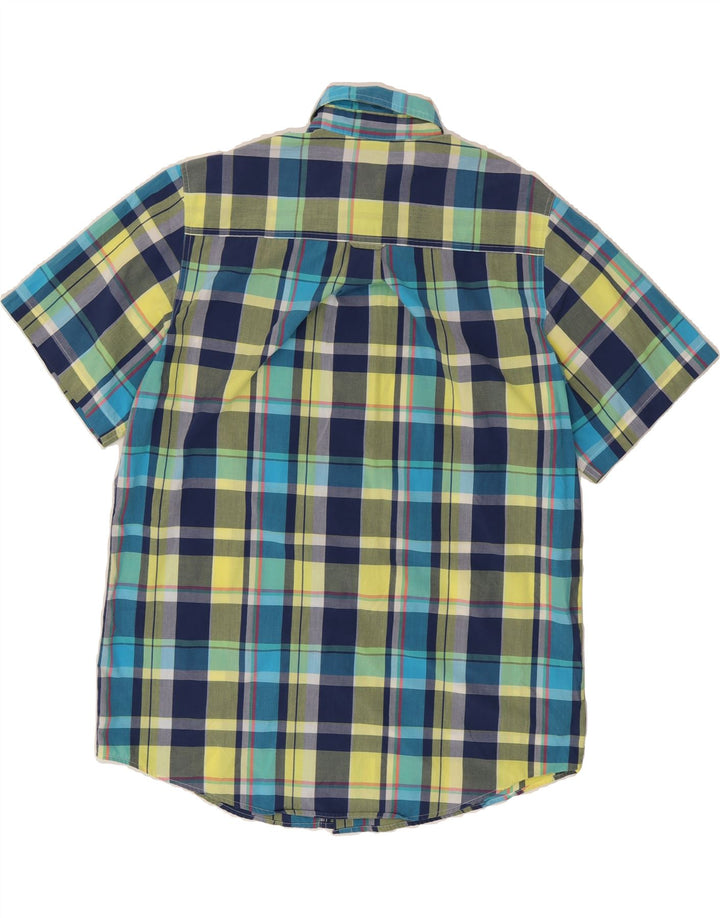 CHAPS Mens Big & Tall Short Sleeve Shirt Large Multicoloured Check Cotton Vintage Chaps and Second-Hand Chaps from Messina Hembry 