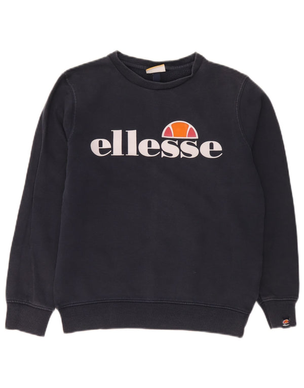 Felpa grafica per ragazzi Ellesse, 10-11 anni, in cotone blu navy