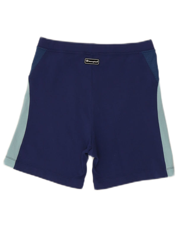 Pantaloncini sportivi CHAMPION da ragazzo 11-12 anni Large in nylon color block blu navy
