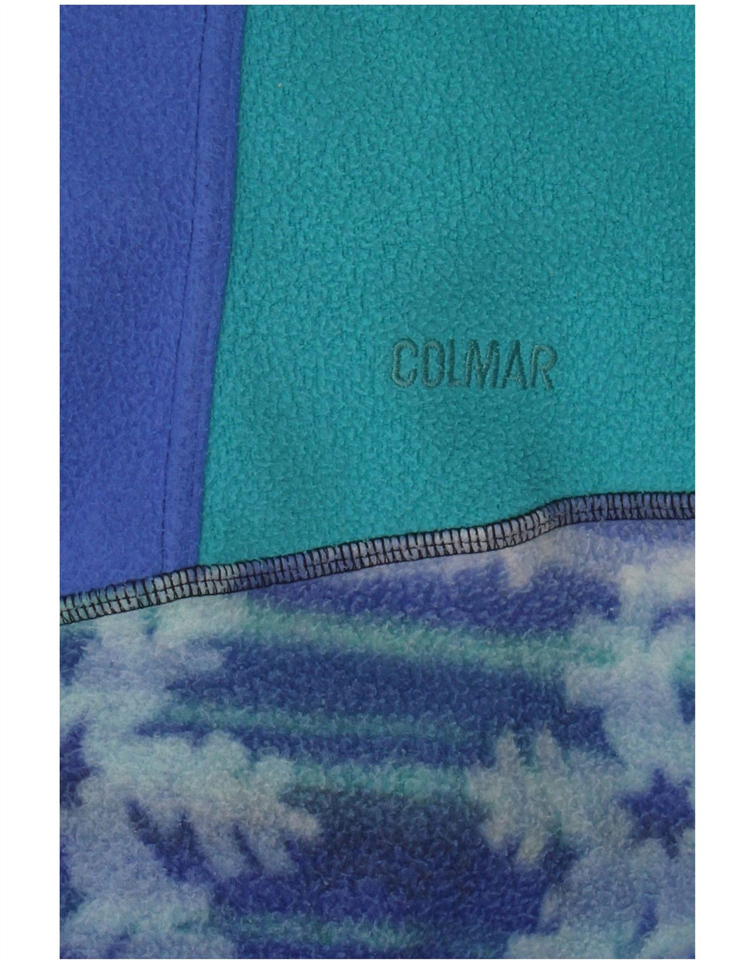 Maglione in pile da uomo con zip e collo COLMAR 2XL Blu Fair Isle