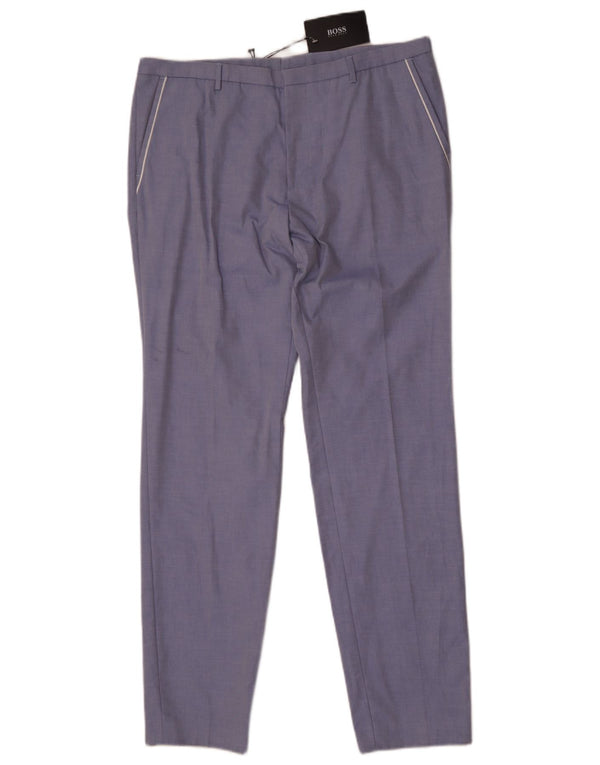 Pantaloni chino slim da uomo Hugo Boss W34 L33 Blu