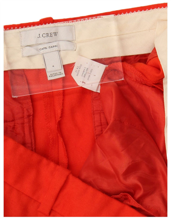 Pantaloni Capri da donna J. Crew US 4 Small W32 L26 Lana rossa