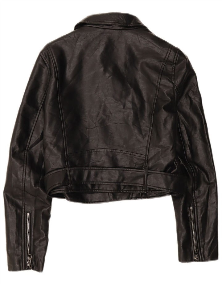Giacca da motociclista da donna Zara UK 12 media nera