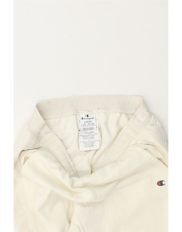 CHAMPION Womens Tracksuit Trousers UK 16 Large White Cotton Vintage Champion and Second-Hand Champion from Messina Hembry 