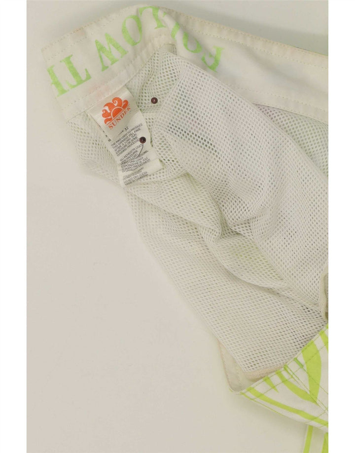 Pantaloncini da bagno da uomo Sundek Poliestere floreale verde medio
