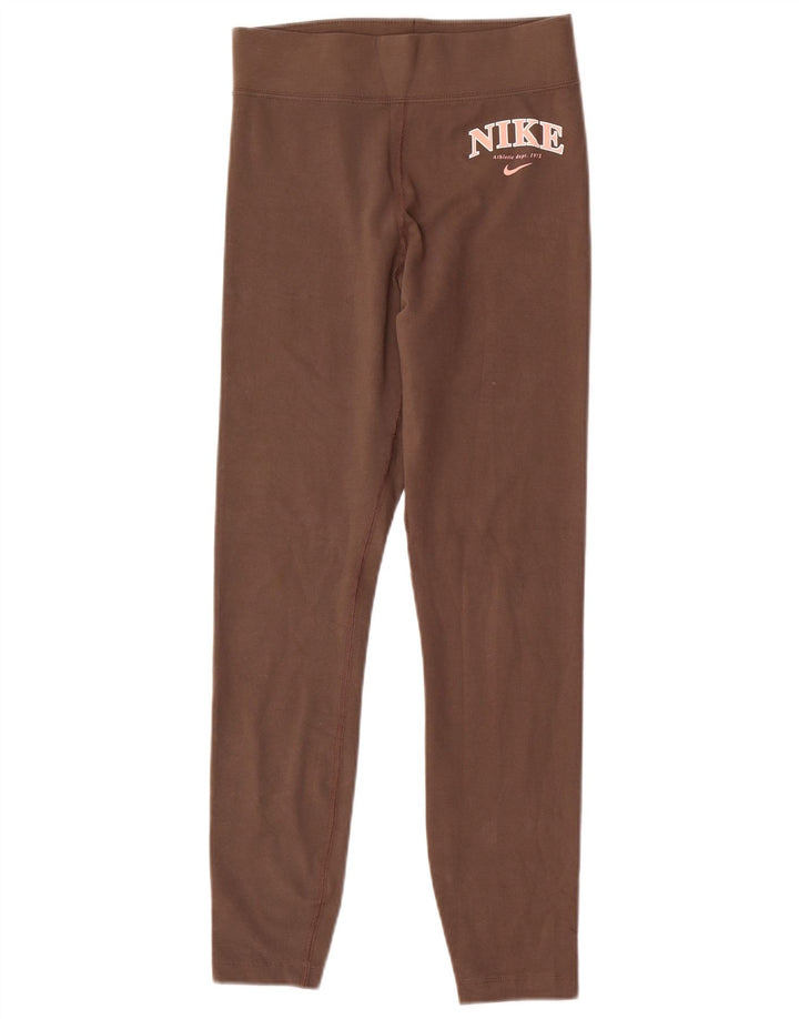 Leggings grafici da donna Nike UK 10 piccolo cotone marrone