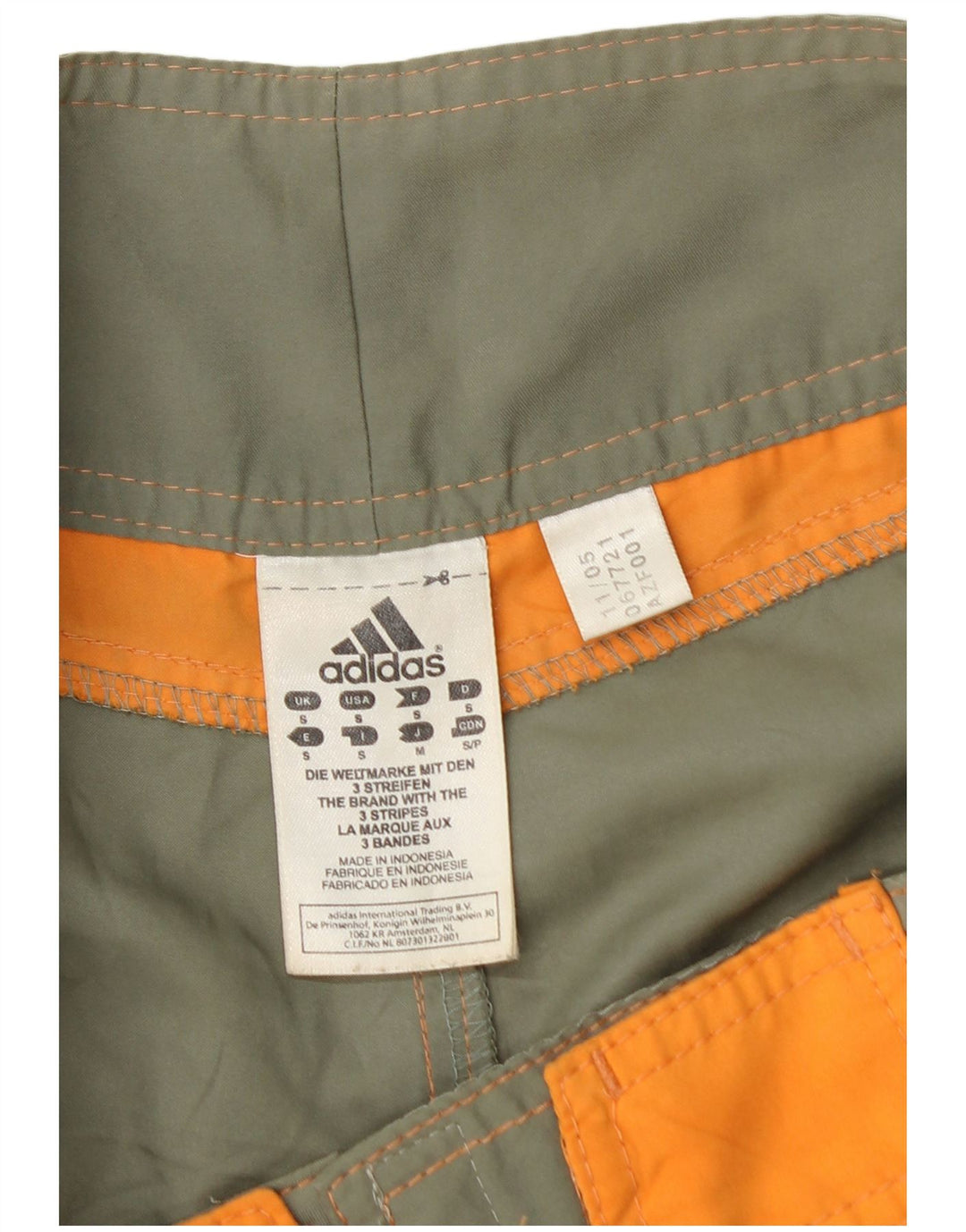 Pantaloncini da bagno da uomo ADIDAS piccoli in poliestere floreale kaki