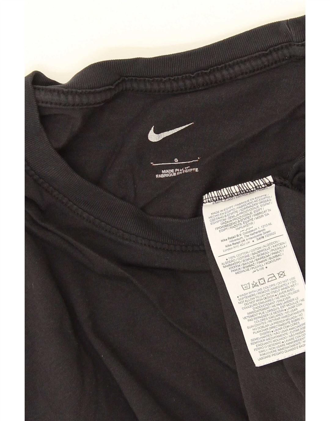 T-shirt da uomo Nike Top grande in cotone nero