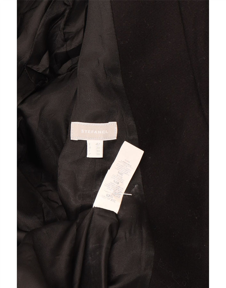 Cappotto Donna Stefanel IT 42 Medio Nero Lana