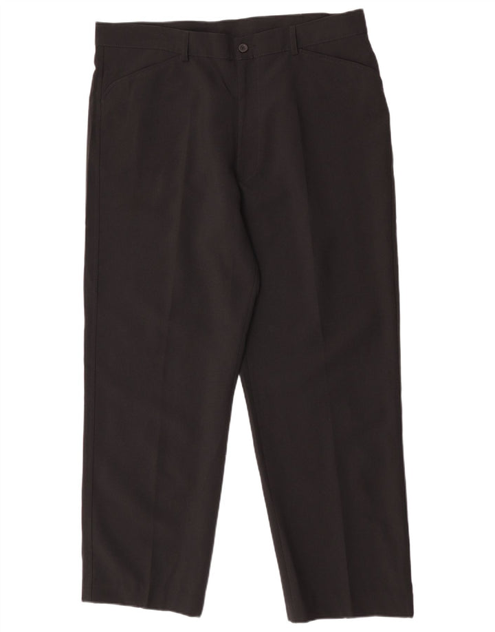 Pantaloni casual dritti da uomo Farah W38 L29 poliestere nero