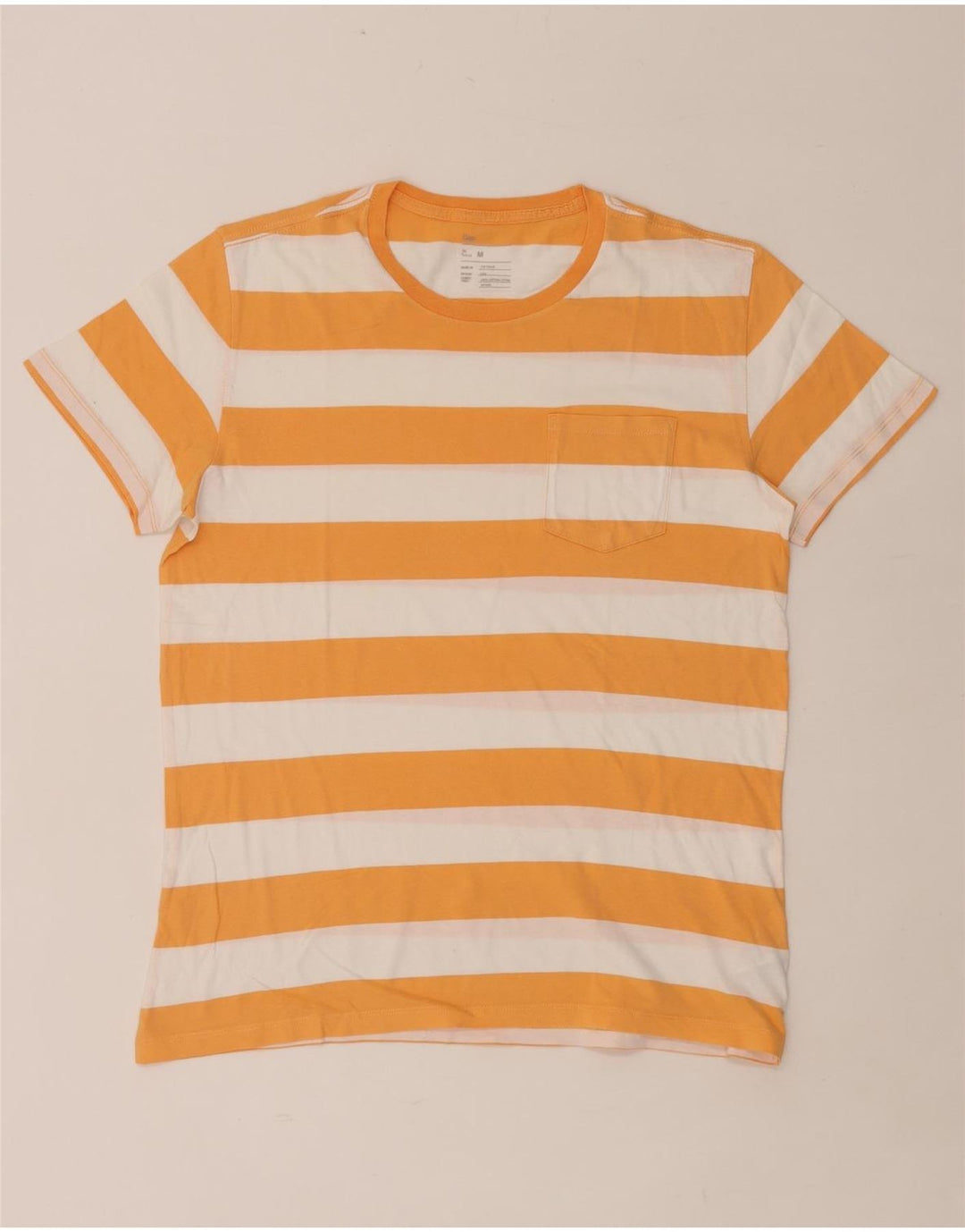 T-shirt da uomo GAP Top in cotone a righe arancioni medie