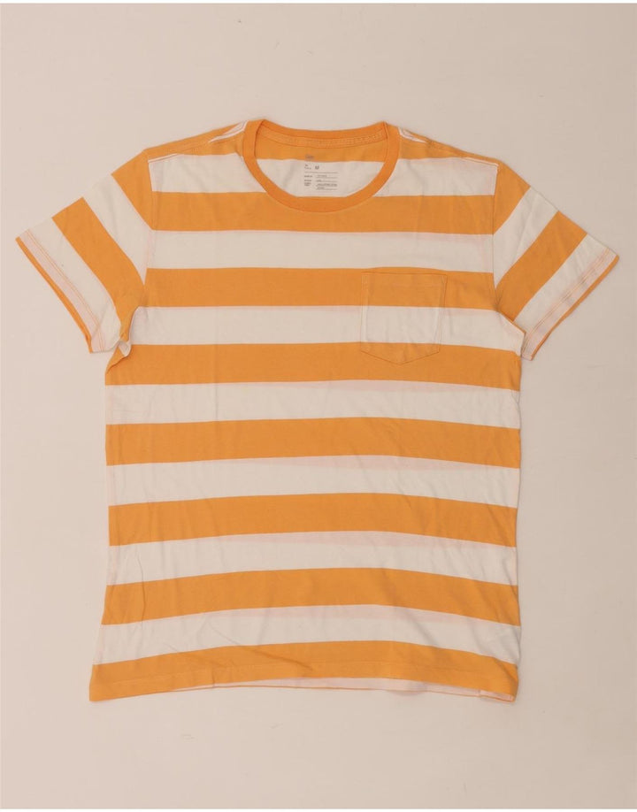 T-shirt da uomo GAP Top in cotone a righe arancioni medie