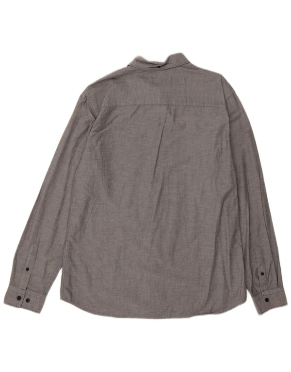 Camicia slim fit da uomo Jack & Jones XL in cotone grigio