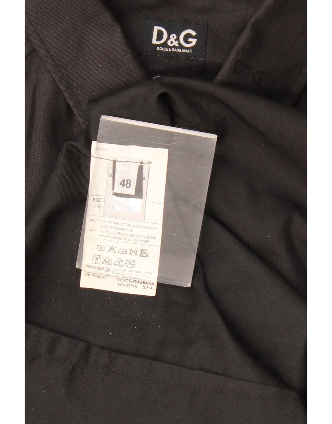 DOLCE & GABBANA Camicia Uomo IT 48 Media Nera Cotone