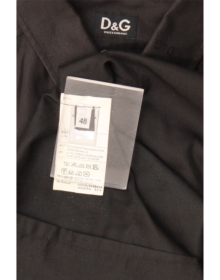 DOLCE & GABBANA Camicia Uomo IT 48 Media Nera Cotone