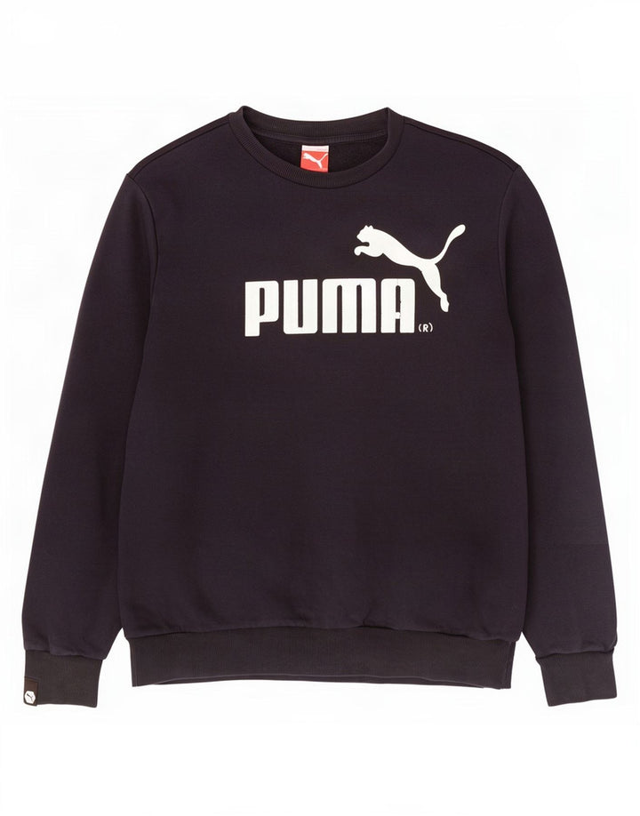 Felpa grafica da uomo Puma Maglione grande nera