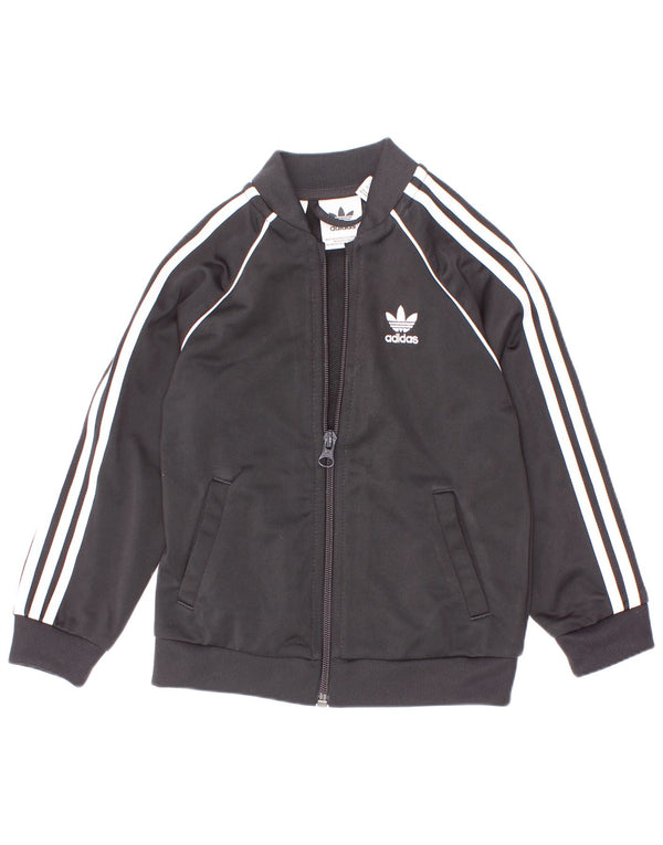 Giacca Top della tuta da ragazzo Adidas 2-3 anni in poliestere nero