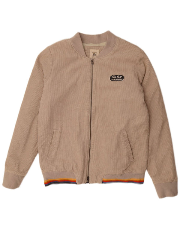 Giacca da donna in velluto a coste Sherpa con grafica Rip Curl US 14 XL a righe beige