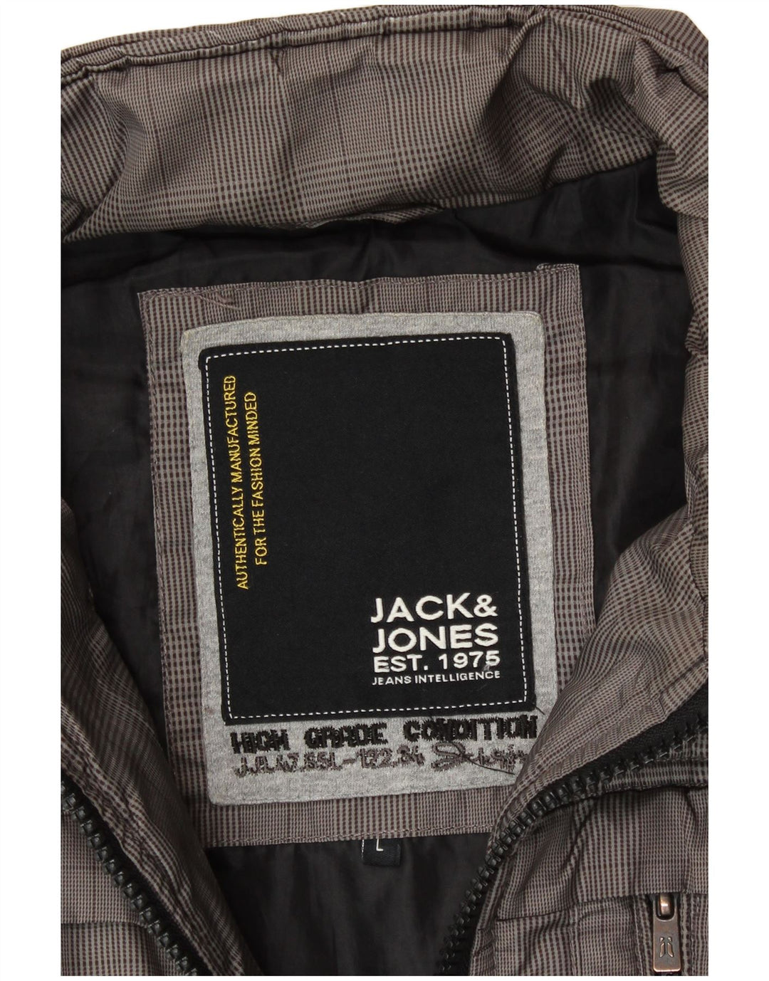 JACK & JONES Gilet da uomo UK 40 grande grigio a quadri