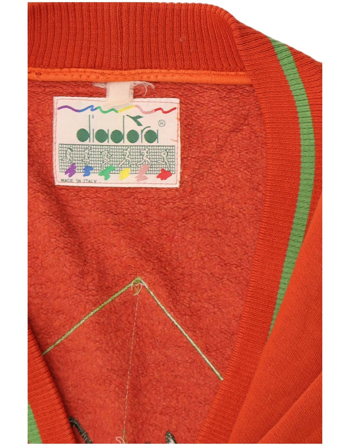 Maglione cardigan grafico da uomo Diadora XL arancione
