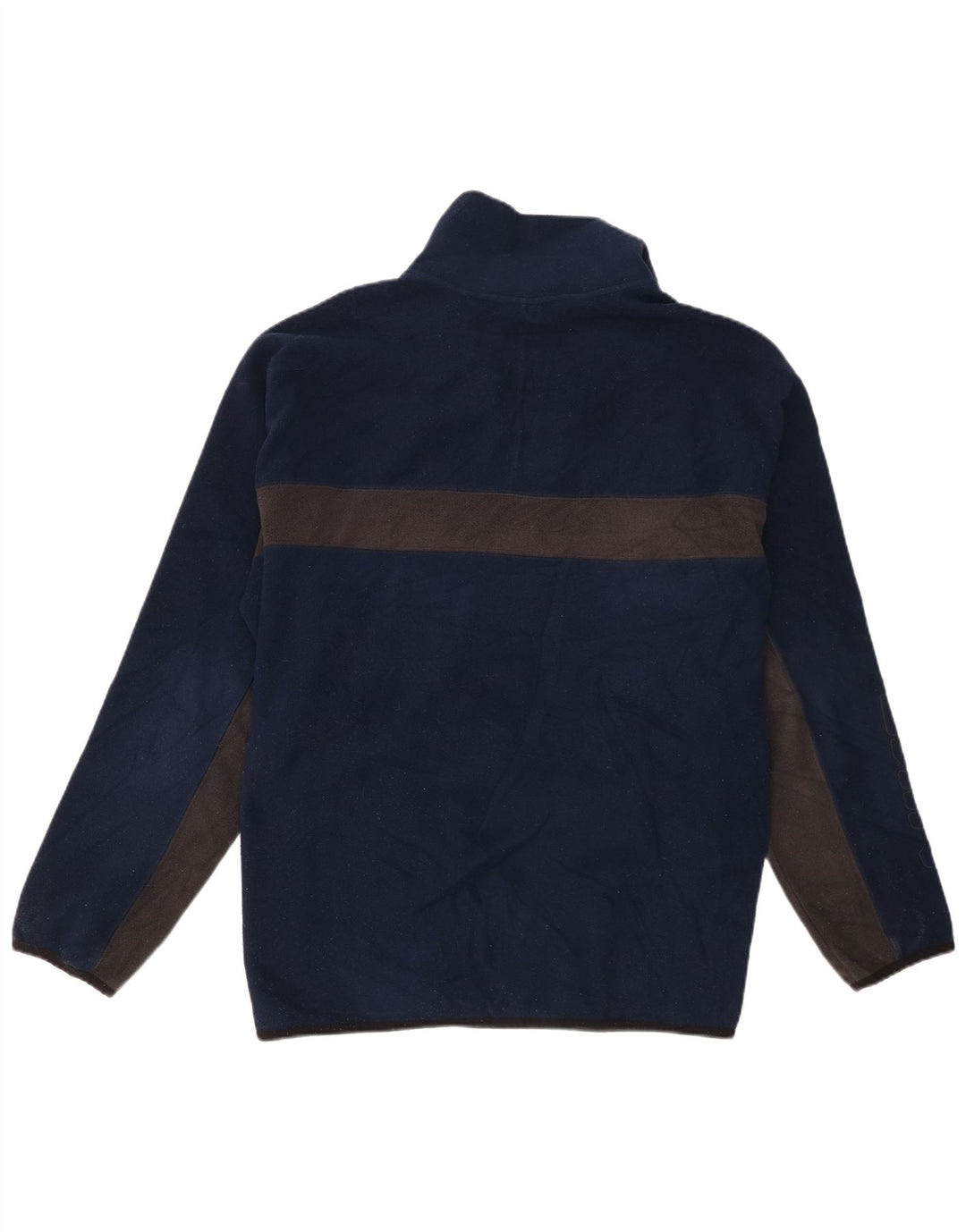 Maglia da uomo in pile con zip intera grafica Nike XL blu navy in poliestere color block