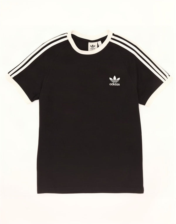 T-shirt Adidas da uomo Top media in cotone nero