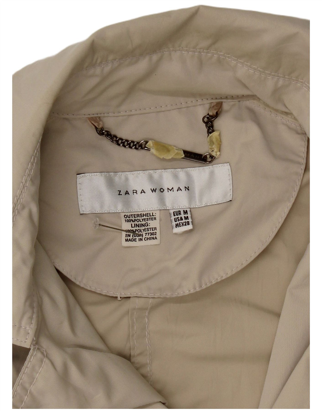 Giacca doppiopetto da donna Zara UK 12 Poliestere grigio medio