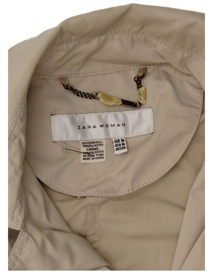 Giacca doppiopetto da donna Zara UK 12 Poliestere grigio medio