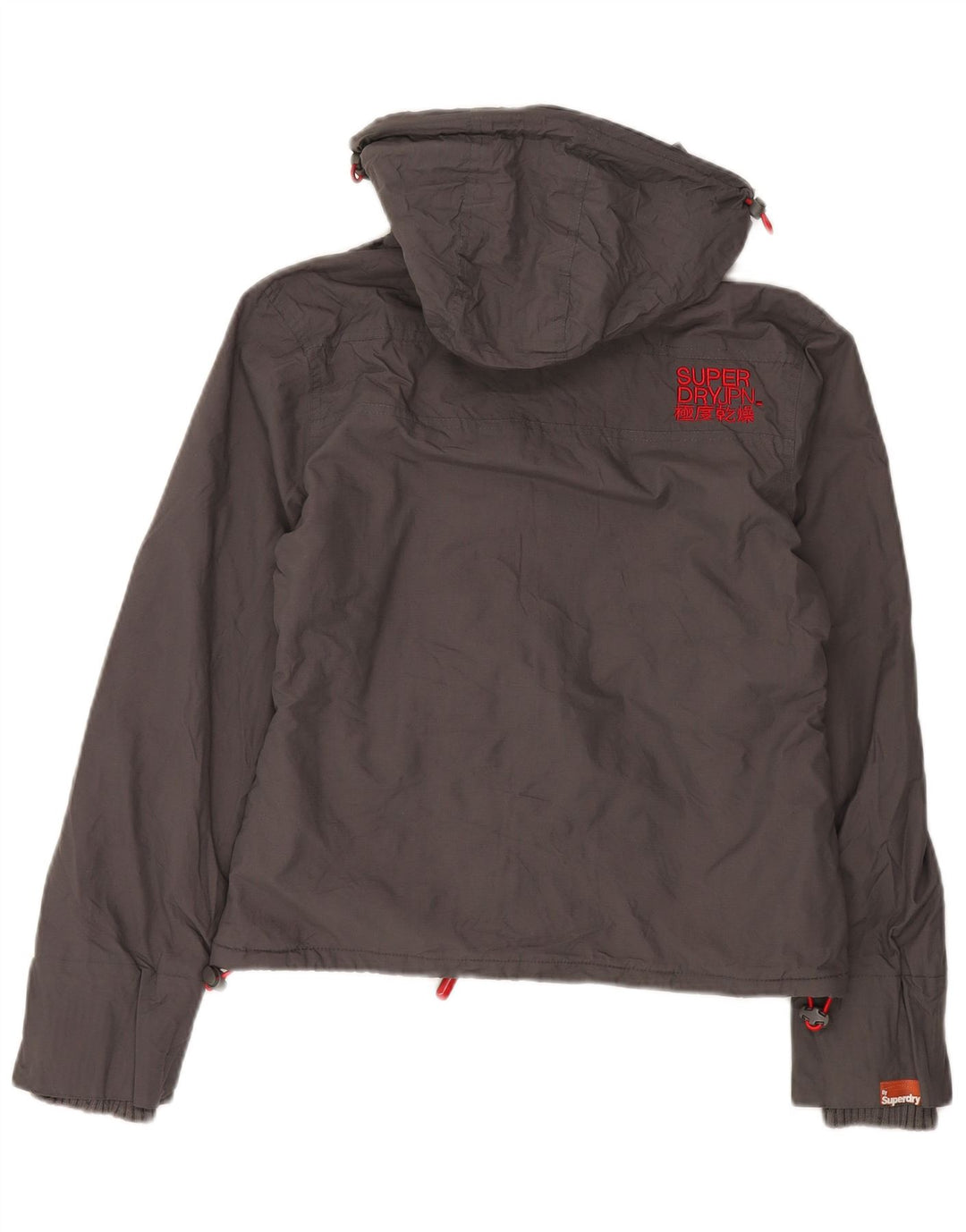 Giacca a vento con cappuccio da donna Superdry The Windcheater UK 14 Grigio medio