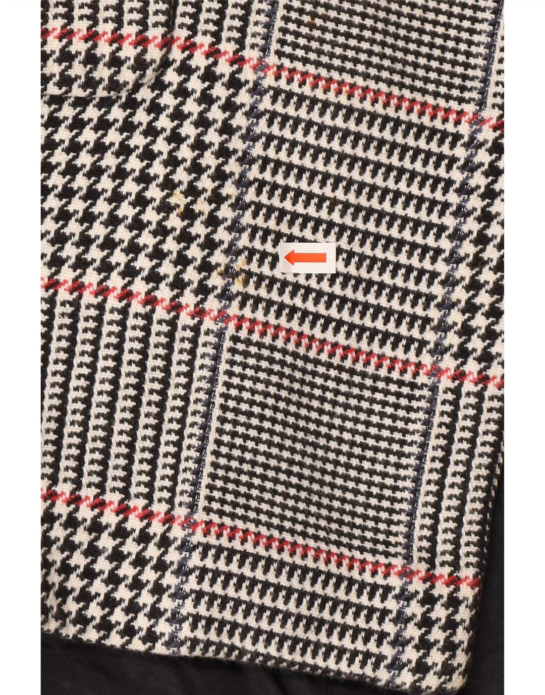 Soprabito aperto da donna Zara UK 10 piccolo cotone pied de poule blu navy