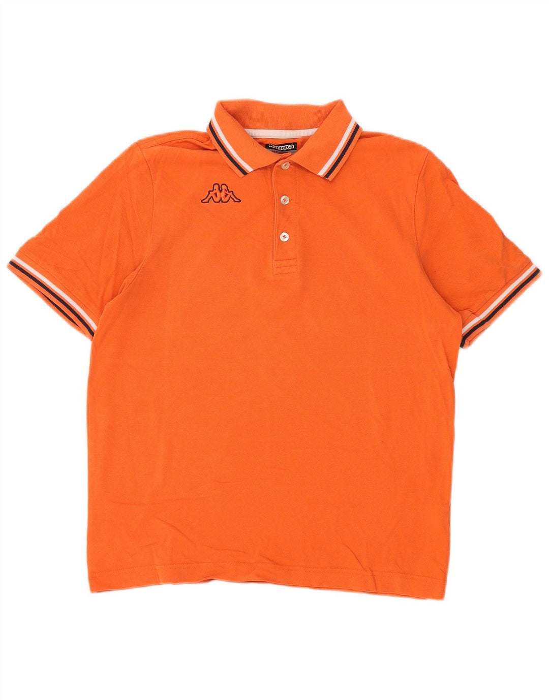 Polo da uomo KAPPA in cotone arancione medio