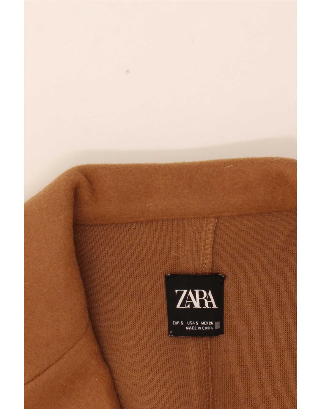Soprabito aperto da donna Zara UK 10 piccolo poliestere marrone