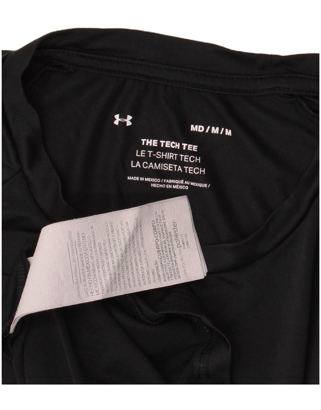 T-shirt da uomo Under Armour Top medio poliestere nero