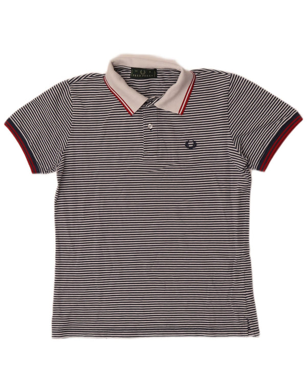 Polo da uomo Fred Perry piccola in cotone gessato blu navy