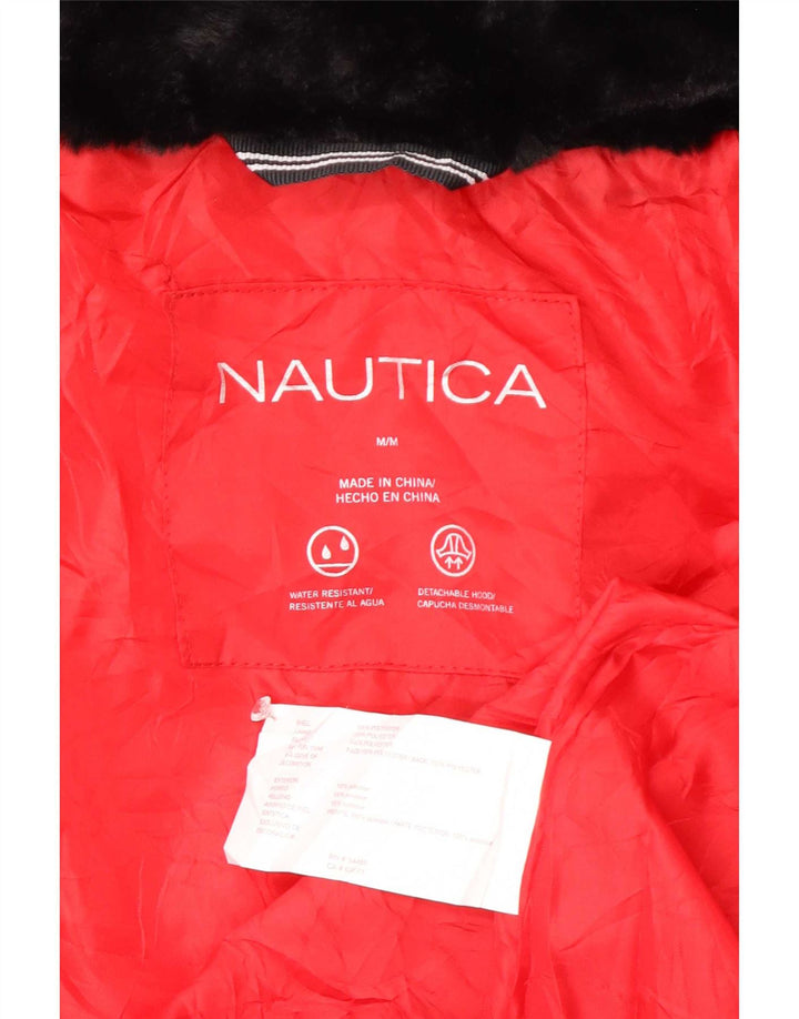 Giacca imbottita con cappuccio da donna Nautica UK 14 poliestere rosso medio